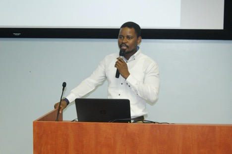 Sales Executive- Mr Seabelo Ntwaagae presenting 
